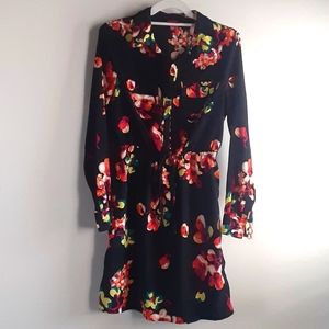 Merona black floral dress
